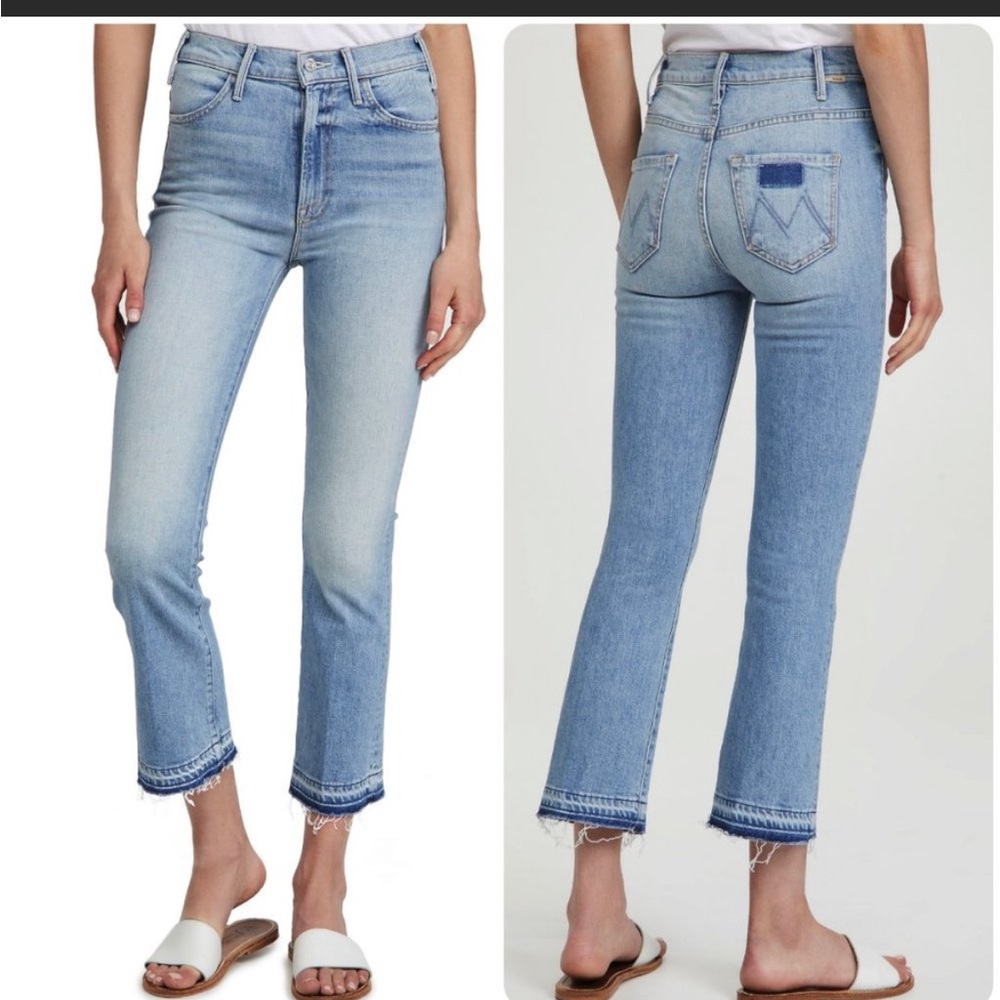 MOTHER Light Blue Cropped Ankle Jeans